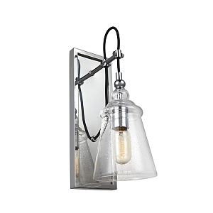 Бра с плафоном в форме колокола из прозрачного стекла с пузырьками Feiss