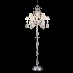 Торшер с 12-ю белыми текстильными абажурами и хрустальными подвесками Lustre Reverie варинант исполнения - 2 | Loft Concept в Воронеже