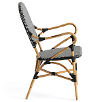 Кресло плетеное из ротанга Ronald Black White Rattan Chair варинант исполнения - 3 | Loft Concept в Воронеже