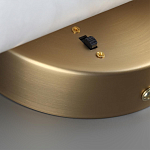 Бра с цилиндрическим плафоном из белого алебастра на круглом основании Латунь Cryptocrystalline Stone варинант исполнения - 3 | Loft Concept в Воронеже