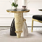 Дизайнерский журнальный стол круглый на 3-х фигурных ножках Cuzadit варинант исполнения - 2 | Loft Concept в Воронеже