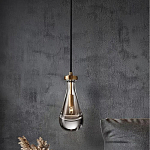 Подвесной светильник в форме капли с прозрачным стеклянным плафоном Dribble варинант исполнения - 1 | Loft Concept в Воронеже