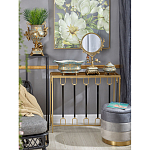 Шкатулка голубого цвета с золотым растительным узором Eden Garden варинант исполнения - 2 | Loft Concept в Воронеже