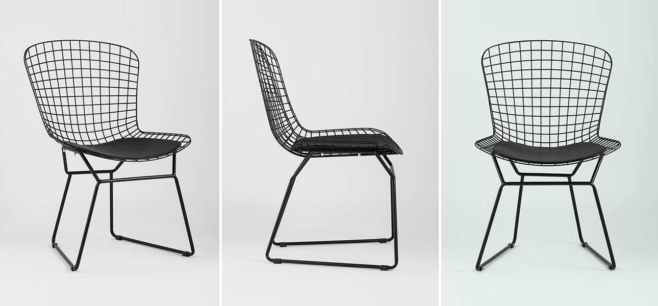 Стул Bertoia Chair Черный Матовый Металл Стул Bertoia Chair Черный Матовый Металл - Loft-Concept в Воронеже