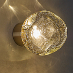 Бра с круглым плафоном из прозрачного стекла с пузырьками воздуха Effervia  варинант исполнения - 11 | Loft Concept в Воронеже