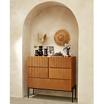 Комод с геометрическим рисунком на ящиках Anders Dark Wood варинант исполнения - 5 | Loft Concept в Воронеже