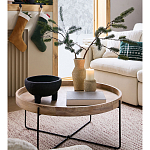 Журнальный стол с круглой деревянной столешницей Urban Style Space варинант исполнения - 5 | Loft Concept в Воронеже