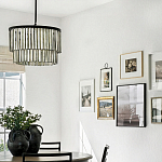 Люстра круглая с подвесками из натурального перламутра Nacre варинант исполнения - 3 | Loft Concept в Воронеже