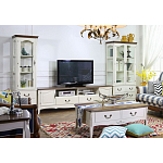 ТВ-тумба в стиле прованс из массива дерева Montmartre Wooden Provence TV Stand варинант исполнения - 3 | Loft Concept в Воронеже