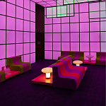 Дизайнерский кофейный стол на круглых ножках Poltronova T02 Pink Coffee Table варинант исполнения - 7 | Loft Concept в Воронеже