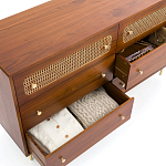 Комод с 6-ю ящиками с декором из ротанга Degarmo Chest of Drawers варинант исполнения - 3 | Loft Concept в Воронеже