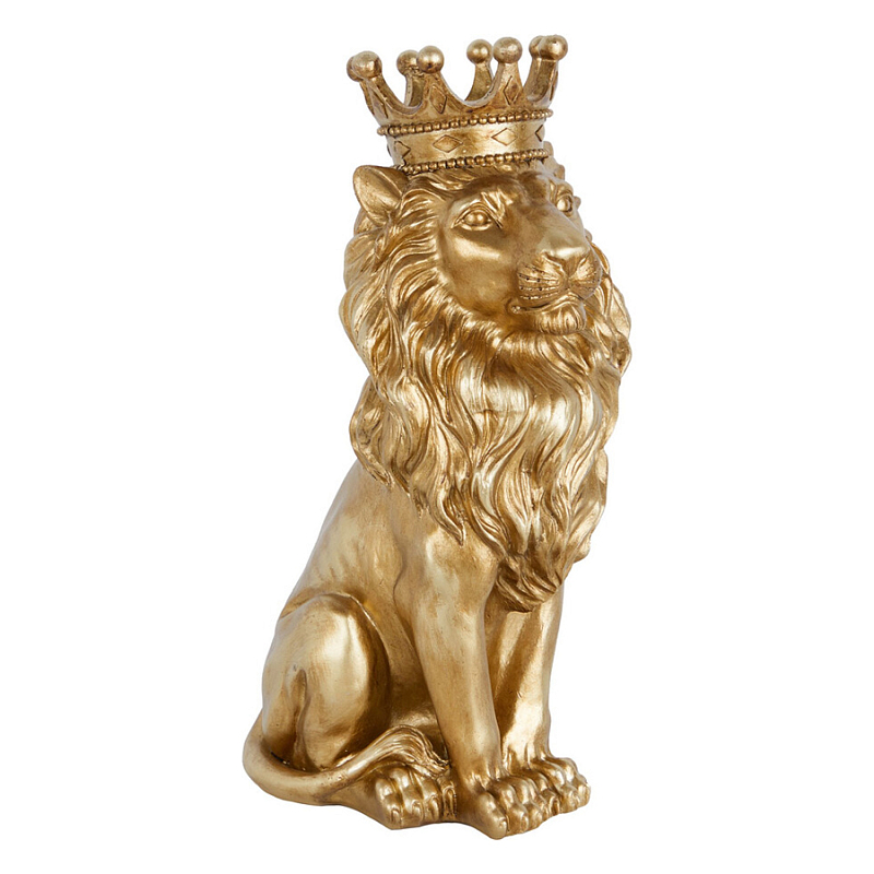 Статуэтка лев с детализированной гривой и изящной короной Lion Crown Золотой Статуэтка лев с детализированной гривой и изящной короной Lion Crown Золотой в Воронеже | Loft Concept