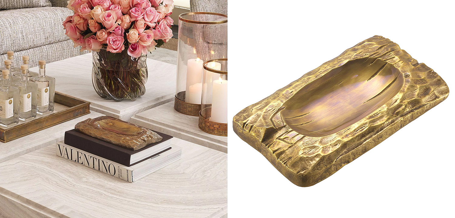 Поднос Eichholtz Tray Chiasso Brass Поднос Eichholtz Tray Chiasso Brass - Loft-Concept в Воронеже