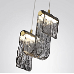 Подвесной светильник волнистой формы из фактурного стекла Wave варинант исполнения - 10 | Loft Concept в Воронеже