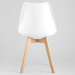 Стул с основой из пластика и мягким сиденьем Arvika White варинант исполнения - 5 | Loft Concept в Воронеже