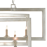 Люстра серебряная из пересекающихся прямоугольных элементов Intersecting Rectangles варинант исполнения - 1 | Loft Concept в Воронеже