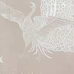 Обои ручная роспись в стиле Арт-деко Whistler Peacocks Special Colourway on Almost Mauve dyed silk варинант исполнения - 2 | Loft Concept в Воронеже