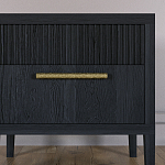 Прикроватная Тумбочка Primo с двумя ящиками Черный дуб варинант исполнения - 2 | Loft Concept в Воронеже