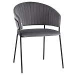 Стул в велюре серого цвета Horizon варинант исполнения - 1 | Loft Concept в Воронеже