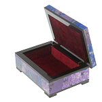 Шкатулка из натурального камня лазурит и чароит Stone Casket варинант исполнения - 3 | Loft Concept в Воронеже