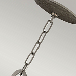 Люстра подвесная с широким белым текстильным абажуром и вертикальными декоративными элементами Hinkley варинант исполнения - 7 | Loft Concept в Воронеже