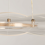 Люстра с прозрачным волнистым плафоном в форме цветка Ethereal Bloom варинант исполнения - 9 | Loft Concept в Воронеже