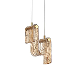 Подвесной светильник волнистой формы из фактурного стекла Wave варинант исполнения - 2 | Loft Concept в Воронеже