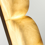 Бра с изогнутым плафоном из белого алебастра на прямоугольном основании Cryptocrystalline Stone варинант исполнения - 8 | Loft Concept в Воронеже