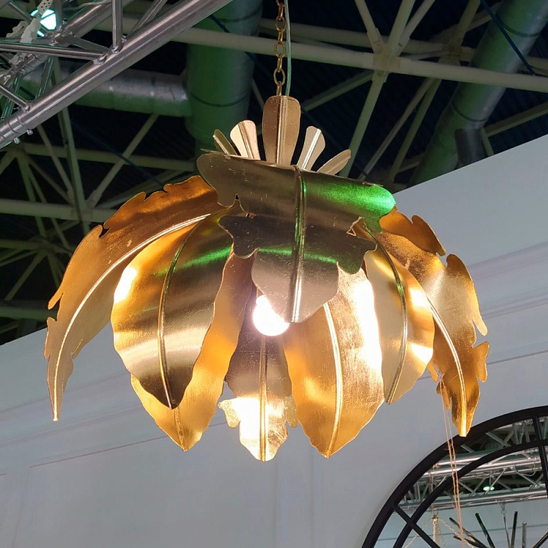 Подвесной светильник Tropical Leaves Hanging lamp Золотой в Воронеже | Loft Concept 