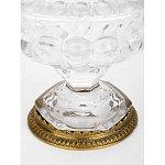 Чаша из прозрачного стекла на ножке с бронзовой ручкой в виде ветки Eden Garden варинант исполнения - 4 | Loft Concept в Воронеже