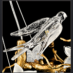 Люстра в виде золотой ветки с цветами и птичками Marvelous Garden варинант исполнения - 10 | Loft Concept в Воронеже