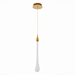 Подвесной светильник с плафоном в форме капли на золотистом каркасе Raindrop варинант исполнения - 3 | Loft Concept в Воронеже