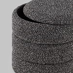 Пуф Three Gray в ткани букле серого цвета варинант исполнения - 5 | Loft Concept в Воронеже