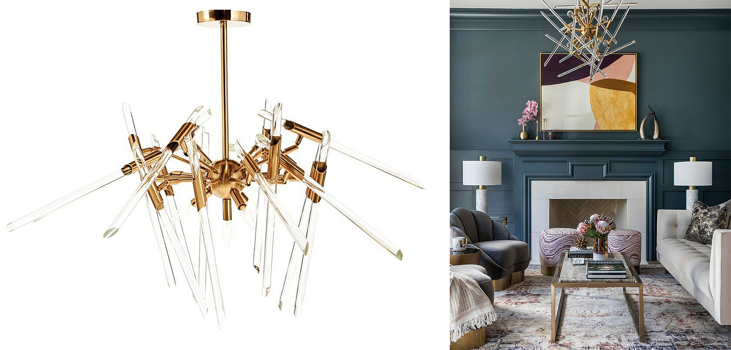 Люстра Ice Rods Chandelier brass Люстра Ice Rods Chandelier brass - Loft-Concept в Воронеже
