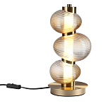 Настольная лампа с 3-мя рифлеными стеклянными шарами Marcelh Light варинант исполнения - 2 | Loft Concept в Воронеже