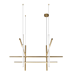 Люстра с 8-ю пересекающимися цилиндрическими плафонами на тонких тросах Trumpet tube варинант исполнения - 4 | Loft Concept в Воронеже