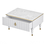 Стол журнальный белый с ящиком Expanses of Beauty варинант исполнения - 2 | Loft Concept в Воронеже