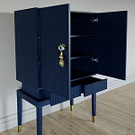 Кабинетный шкаф Elsa Dreams Blue с 2-мя ящиками варинант исполнения - 3 | Loft Concept в Воронеже