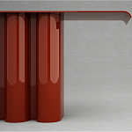 Консоль красная с цилиндрическим основанием Giorgio варинант исполнения - 2 | Loft Concept в Воронеже