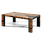 Кофейный Стол River in Autumn Elm Resin Coffee Table варинант исполнения - 4 | Loft Concept в Воронеже