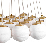 Люстра подвесная круглая с сферическими плафонами из натурального камня Glowing Spheres варинант исполнения - 7 | Loft Concept в Воронеже