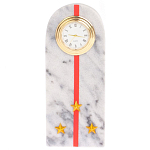 Часы погон МВД подарочные настольные из натурального камня Мрамор Military Clock варинант исполнения - 13 | Loft Concept в Воронеже