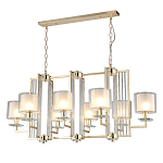 Люстра прямоугольной формы с 8-ю цилиндрическими плафонами из стекла Laurent варинант исполнения - 6 | Loft Concept в Воронеже