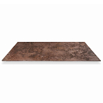 Стол обеденный с коричневой прямоугольной столешницей из керамики на четырех металлических ножках Brown Ceramics варинант исполнения - 2 | Loft Concept в Воронеже