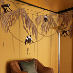 Обои с вышивкой ручной работы Étienne Original colourway on wool sateen варинант исполнения - 3 | Loft Concept в Воронеже