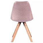 Стул мягкий с высокой спинкой на деревянных ножках Chair Dusty Pink варинант исполнения - 4 | Loft Concept в Воронеже