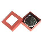 Зеркало карманное двухстороннее круглое из натурального камня Серафинит в подарочной упаковке Silver Stone Mirrors варинант исполнения - 3 | Loft Concept в Воронеже