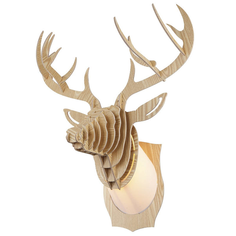 Бра Cardboard Deer Wall Lamp natural Белый Бежевый в Воронеже | Loft Concept 
