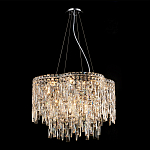 Люстра подвесная с хрустальными подвесками и металлическим основанием цвета Хром Ludivine Lighting варинант исполнения - 4 | Loft Concept в Воронеже