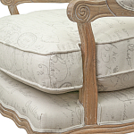 Кресло со спинкой из ротанга Ellie Rattan Armchair beige print flax варинант исполнения - 4 | Loft Concept в Воронеже